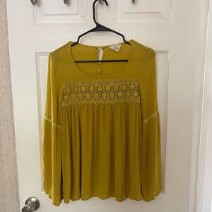 Yellow Boho Top
